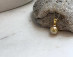 Genuine 11.1mm South Sea deep tea golden ocean pearl pendant with beautiful reflective luster