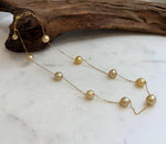 2. 3–9.9mm golden ocean pearl necklace