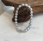 Japanese Akoya pearl bracelet with 21 genuine saltwater pearls