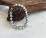 Elly’s 7.4-8mm Japanese Akoya Pearl Bracelet | Genuine Ocean Pearls | 21 Pearls | Mirror Luster | S925 Sterling Silver | 7.5” Gift