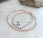 High luster small pink pearl strand necklace