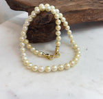 Luxury 57 pearl Akoya necklace with 7–7.5mm mirror luster pearls