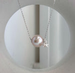 Large round Edison freshwater pearl pendant with brilliant luster