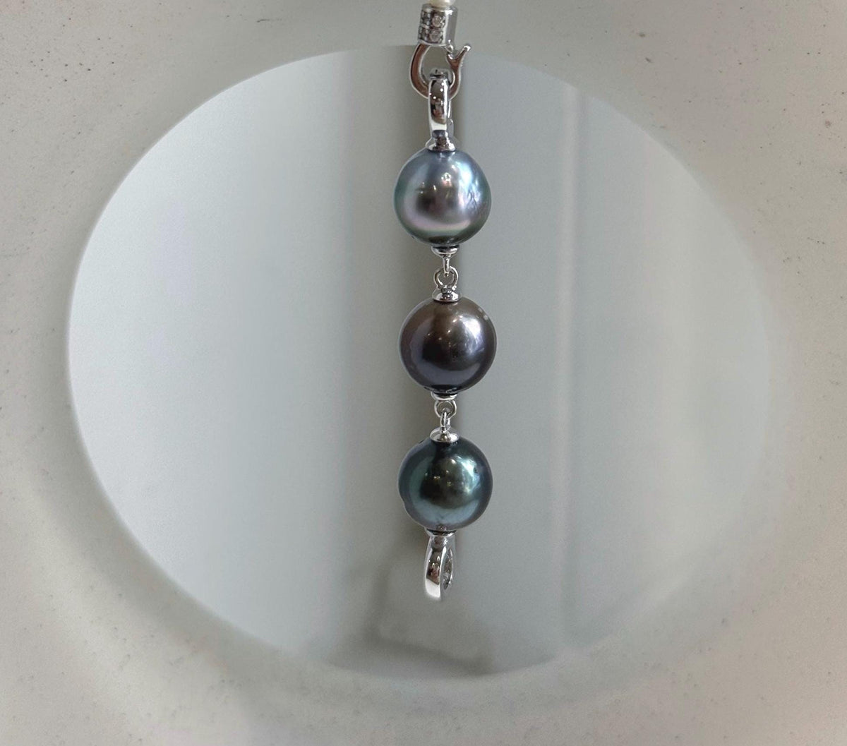 2.1 inch Tahitian pearl necklace extender chain with sterling silver findings.