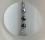2.1 inch Tahitian pearl necklace extender chain with sterling silver findings.