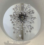 Fireworks design pearl brooch pendant featuring a genuine 9.3mm Tahitian cultured pearl.