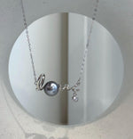 Romantic Tahitian pearl love pendant necklace with luminous ocean pearl