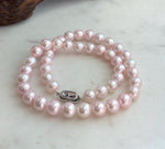 Genuine freshwater pearl necklace finished with an S925 sterling silver clasp.