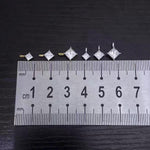 Dainty Au750 solid 18K gold moissanite charms available in small, medium and large sizes.