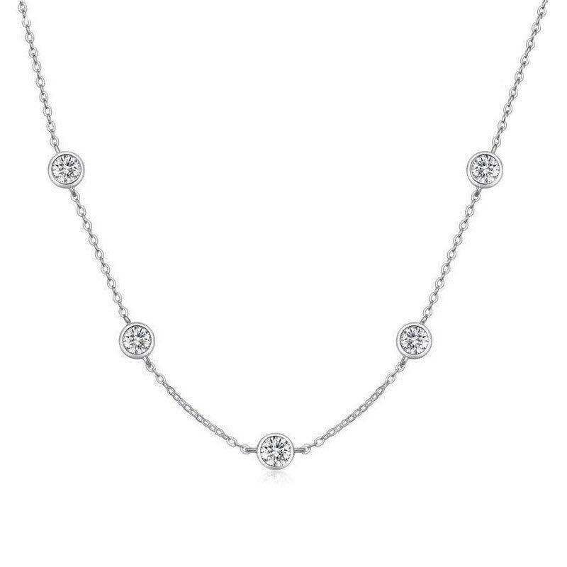 5pc D/VVS1 moissanite pendant necklace