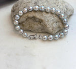 Genuine Japanese saltwater pearl bracelet with sterling silver
