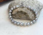 Elly’s 7.4-8mm Japanese Akoya Pearl Bracelet | Genuine Ocean Pearls | 21 Pearls | Mirror Luster | S925 Sterling Silver | 7.5” Gift