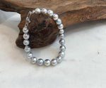 Elly’s 7.4-8mm Japanese Akoya Pearl Bracelet | Genuine Ocean Pearls | 21 Pearls | Mirror Luster | S925 Sterling Silver | 7.5” Gift