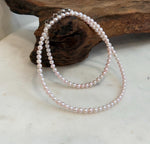 Mirror luster natural pink pearl strand jewelry