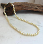 Elly’s 7–7.5mm Japanese Akoya golden pearl necklace with extreme mirror luster