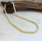 Genuine ocean pearl necklace featuring rich golden Akoya pearls