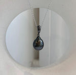 12.2mm Tahitian ocean pearl minimalist pendant in S925 sterling silver