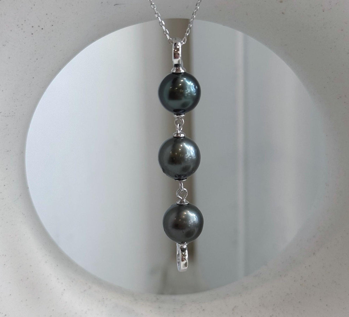 Genuine Tahitian pearl necklace extender in S925 sterling silver