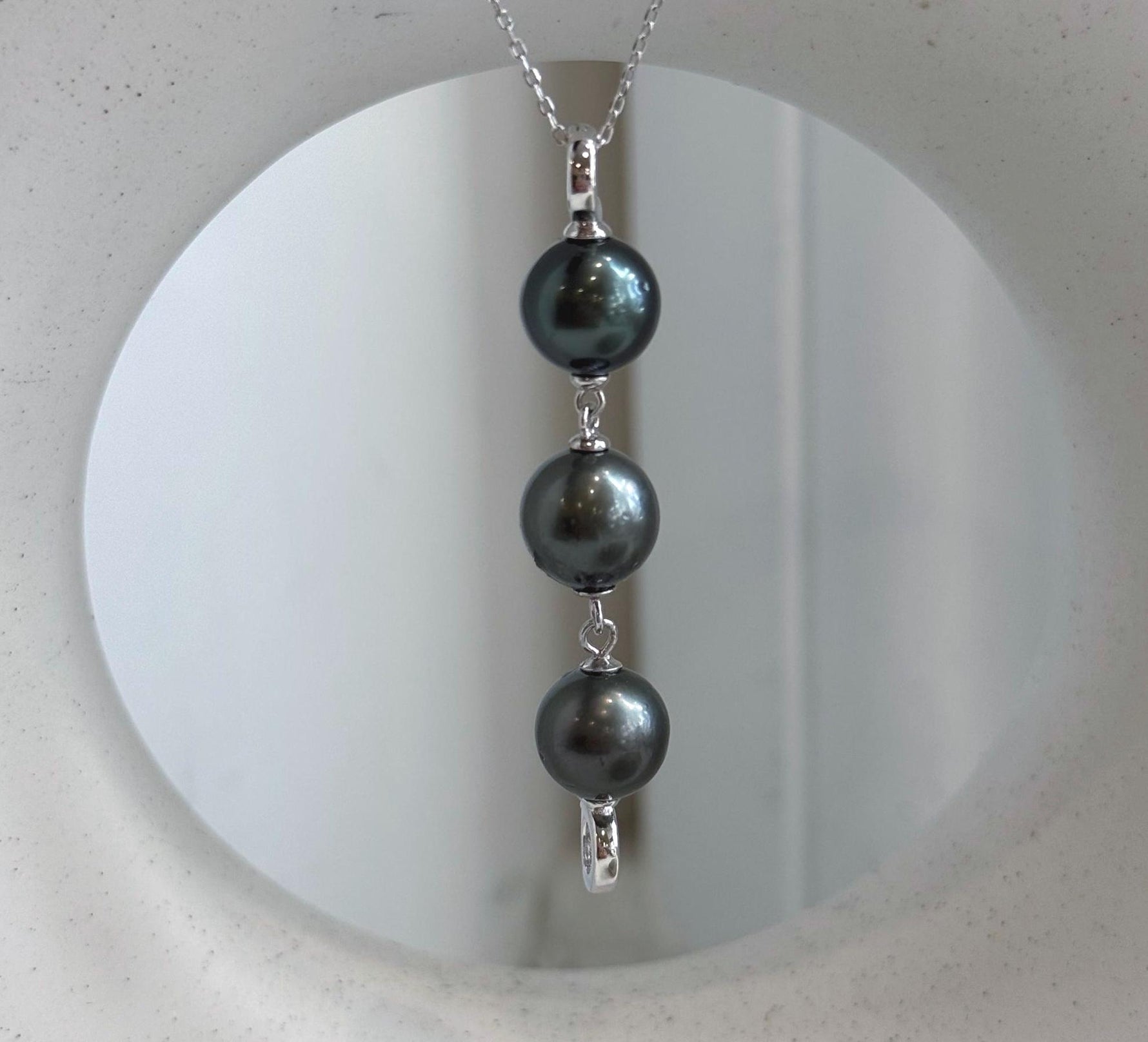 Genuine Tahitian pearl necklace extender in S925 sterling silver