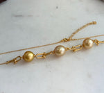 Elegant South Sea pearl satellite necklace with extreme metallic mirror luster