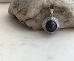 Vintage style Tahitian pearl pendant crafted in S925 sterling silver