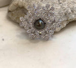 Genuine saltwater Tahitian pearl snowflake bracelet brooch 2-in-1 jewelry