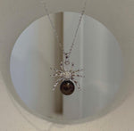 Halloween spider jewelry with genuine Tahitian platinum saltwater ocean pearl