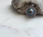 Large 13mm Tahitian saltwater pearl necklace featuring beautiful natural color and mirror-like luster.