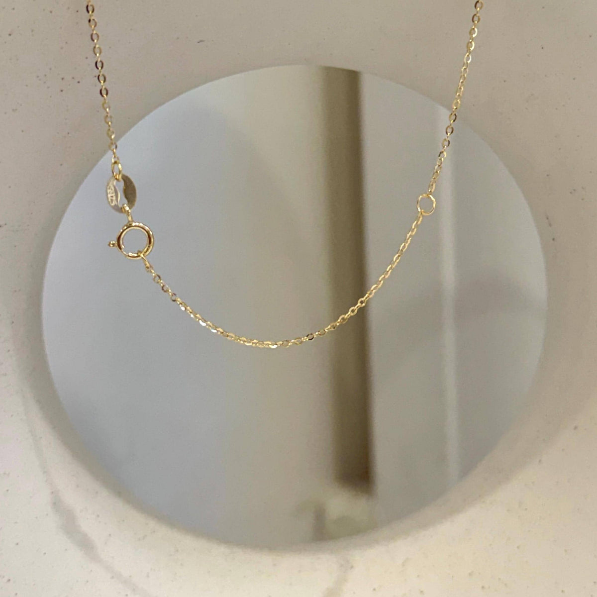 Genuine saltwater golden pearl jewelry with modern geometric pendant and sterling silver chain