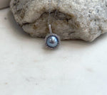 Sterling silver halo pearl pendant set with genuine Akoya saltwater pearl and extreme luster