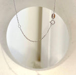 Elly’s 9.1mm Akoya Platinum Pearl Halo Pendant Necklace | Genuine Saltwater Ocean Pearl | Extreme Mirror Luster | S925 Sterling Silver
