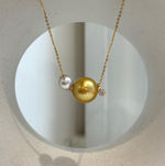 Luxury double pearl necklace with extreme mirror luster pearls