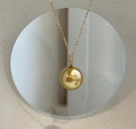 Huge South Sea deep tea golden pearl pendant set in 18K real gold with Moissanite.