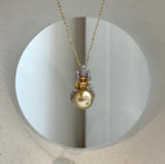 Genuine South Sea golden pearl pendant in rich deep gold color