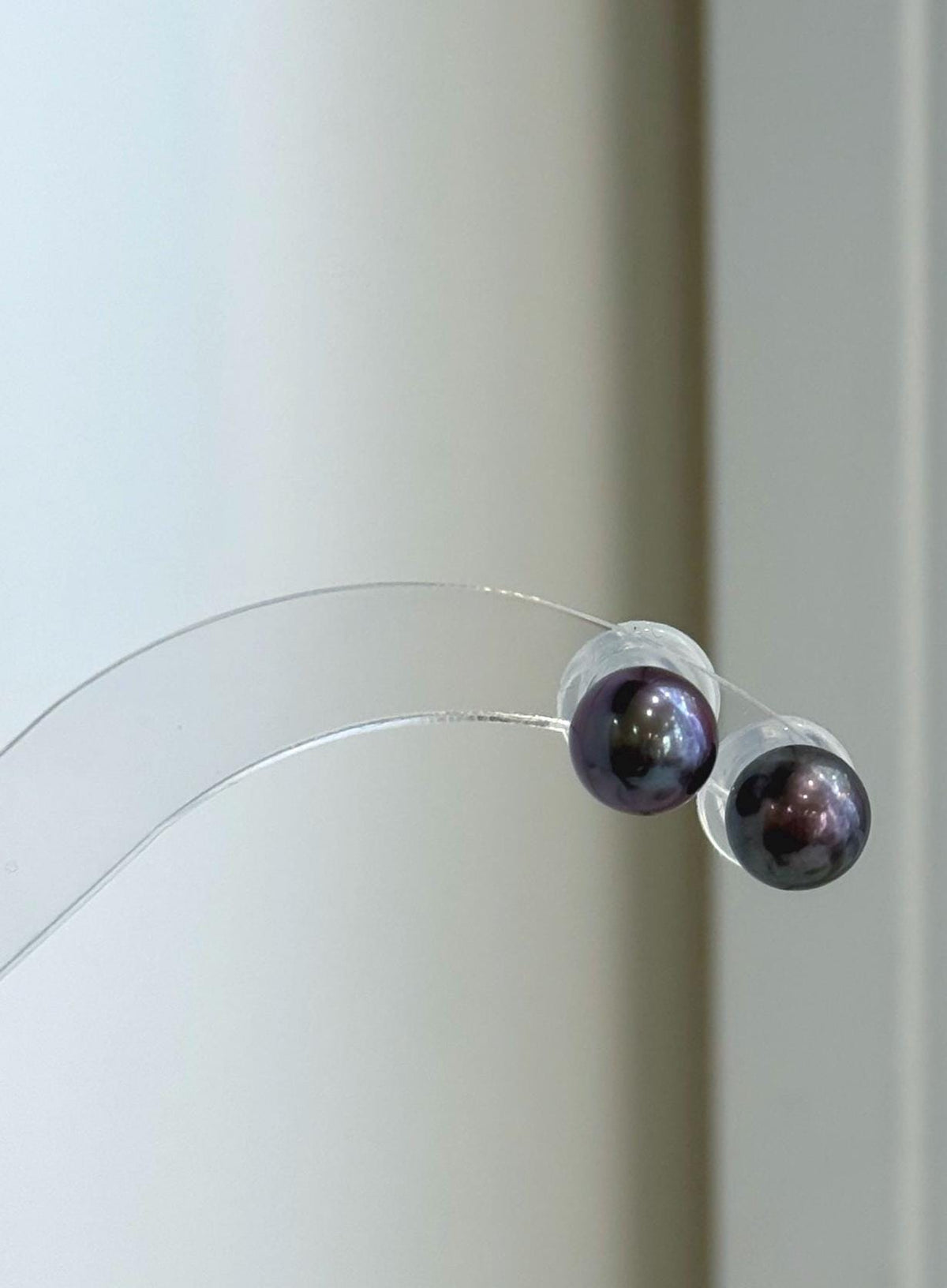 Purple freshwater pearl earrings with a simple design for everyday wear.
