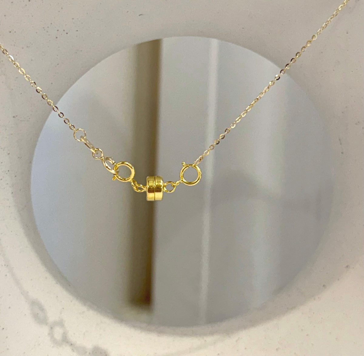 Golden South Sea pearl necklace with a crystal-accented gold-tone S925 silver setting.