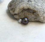 Tahitian and Akoya saltwater pearl necklace with two luminous pearls and elegant floating pendant style