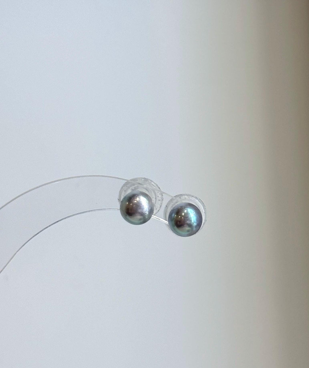 Genuine saltwater Akoya pearls with natural silver blue overtones