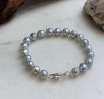 Elegant bracelet made with genuine Japanese Akoya pearls.