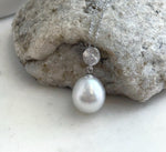 Close-up of the Australian white South Sea pearl’s reflective surface