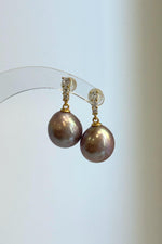 Elegant Edison pearl earrings with S925 sterling silver hooks