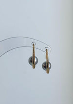 Lustrous silver blue Akoya pearls in a simple sterling silver drop earring design.