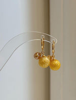 Genuine pearl drop earrings with S925 sterling silver hoops.