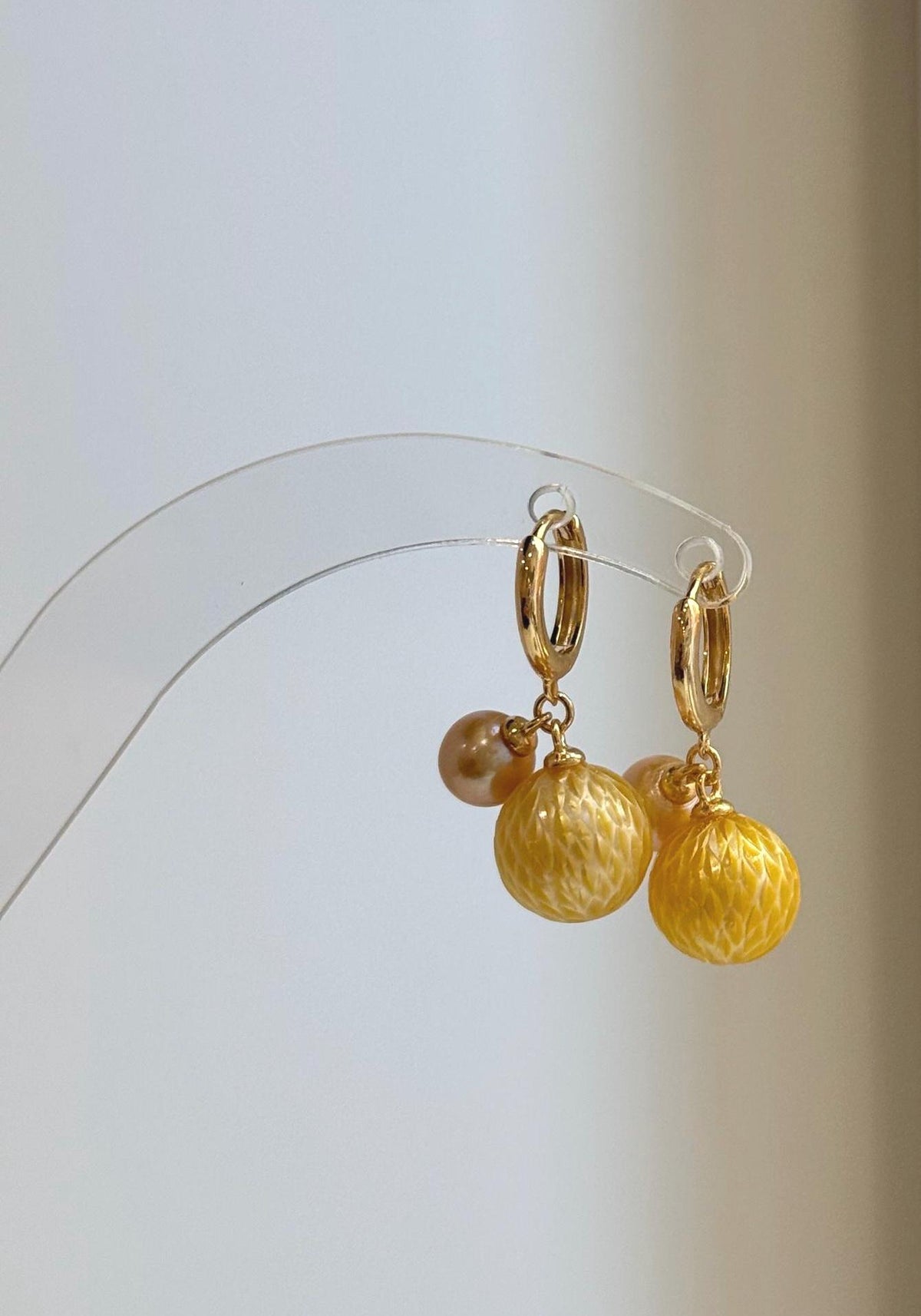 Genuine pearl drop earrings with S925 sterling silver hoops.