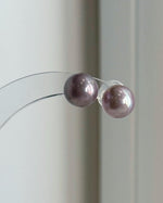 S925 sterling silver pearl jewelry set in rose lavender tones.