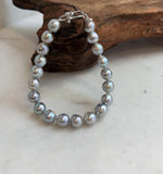 Mirror-luster saltwater pearls in an elegant bracelet design.