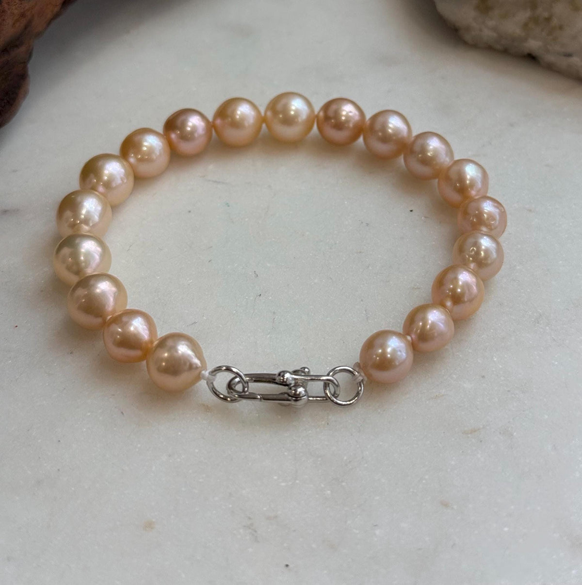 Genuine freshwater pearl bracelet with S925 silver clasp