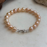 Genuine freshwater pearl bracelet with S925 silver clasp