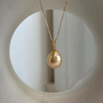 South Sea pearl in a rich deep tea gold shade with S925 silver