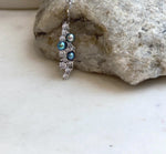 S925 silver leaf pendant with genuine freshwater pearls